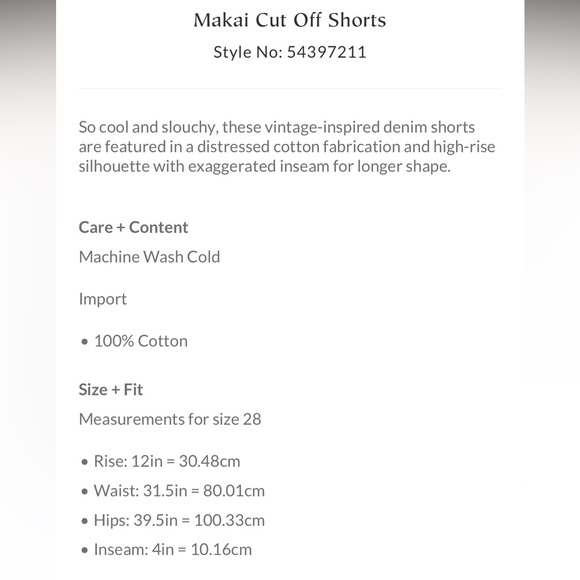 Free people makai cut off shorts - Picture 3 of 5